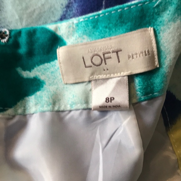LOFT Skirt-purple, teal/aqua and blue. Stretchy - Picture 4 of 4